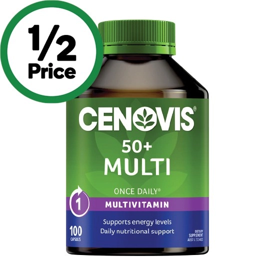 Cenovis Once Daily 50+ Multivitamin Capsules Pk 100~