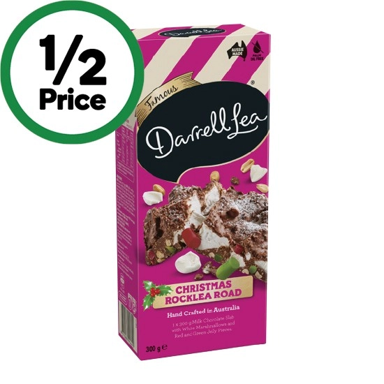 Darrell Lea Christmas Rocklea Road Milk Chocolate 300g