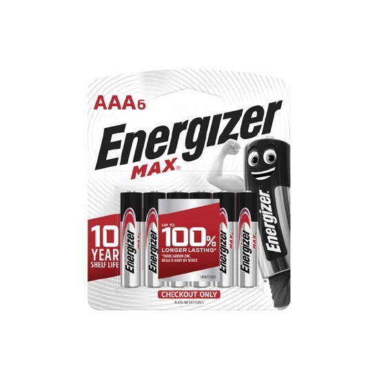 Energizer Max Batteries AA or AAA Pk 6