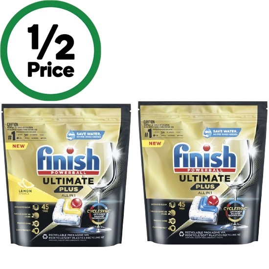 Finish Ultimate Plus Dishwasher Tablets Pk 45