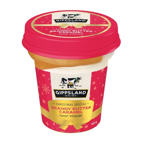 Gippsland Dairy Twist Yogurt Brandy Butter Caramel 160g – From the Fridge