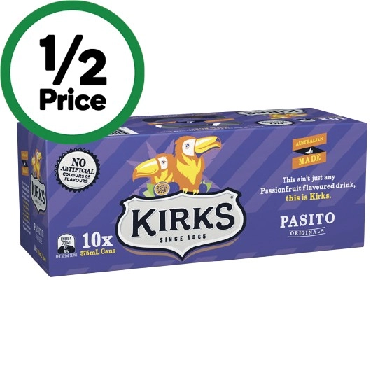 Kirks Soft Drinks 10 x 375ml