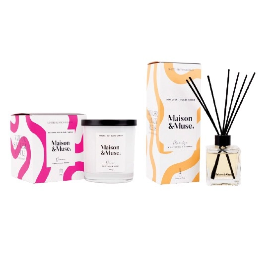 Maison & Muse Candle 350g or Reed Diffuser 140ml