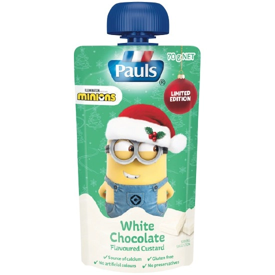 Pauls Kids Custard Pouch White Chocolate 70g – From the Fridge