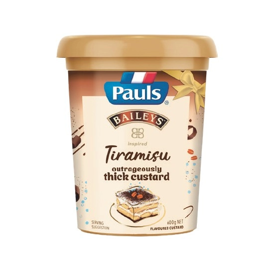 Pauls Premium Custard Bailey’s Tiramisu 600g – From the Fridge