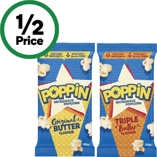 Poppin Microwave Popcorn 85-100g