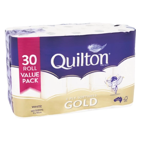 Quilton Gold 4 Ply Toilet Tissue Pk 30