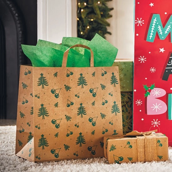 Reusable Christmas Paper Shopping Bag