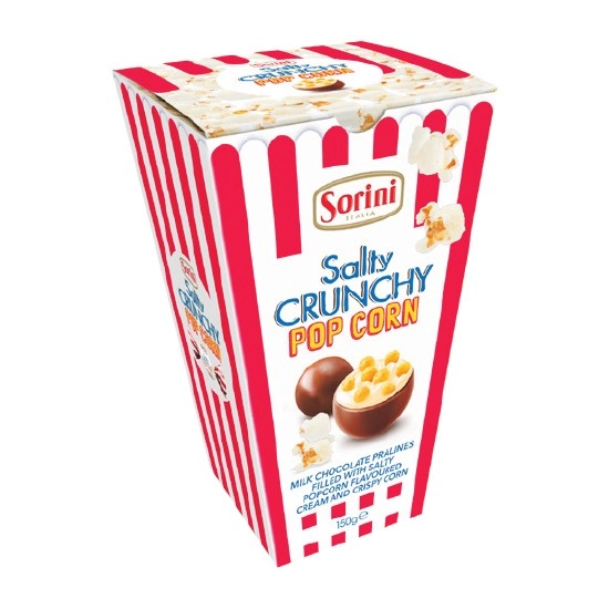 Sorini Milk Chocolate Salted Pop Corn Gift Box 150g