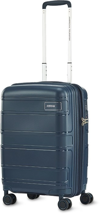 American Tourister Light Max Expandable Spinner in Navy