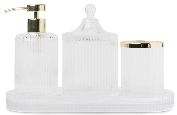 Heritage Glass Bathroom Accessories in Clear