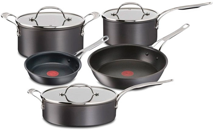 Jamie Oliver by Tefal 5pc Cooks Classic Hard Anodised Cookware Set