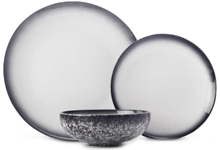 Maxwell & Williams 12pc Caviar Granite Dinner Set