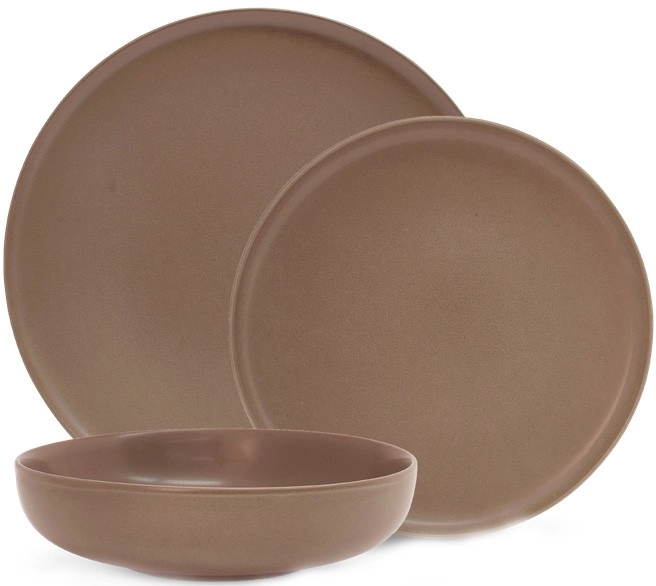 Salt&Pepper 12pc Hue Dinner Set in Truffle