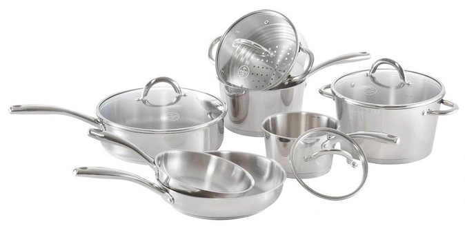 The Cooks Collective 7pc Stainless Steel Cookware Set