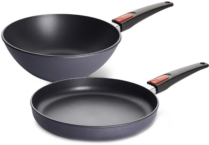 Woll Diamond Lite Detachable Handle Induction Set 26cm Stir Fry and 28cm Frypan