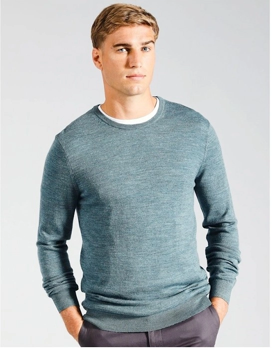 Blaq Crew Merino Knit - Blue