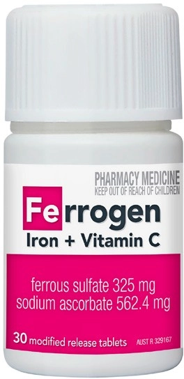 Ferrogen Iron + Vitamin C 30 Tablets