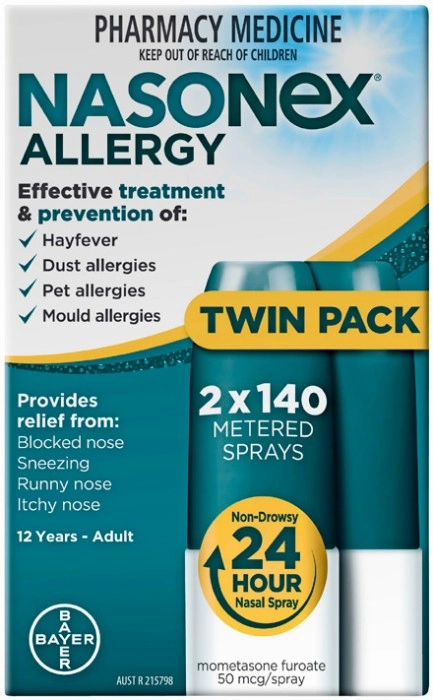 Nasonex Allergy Twin Pack 2 x 140 Metered Sprays