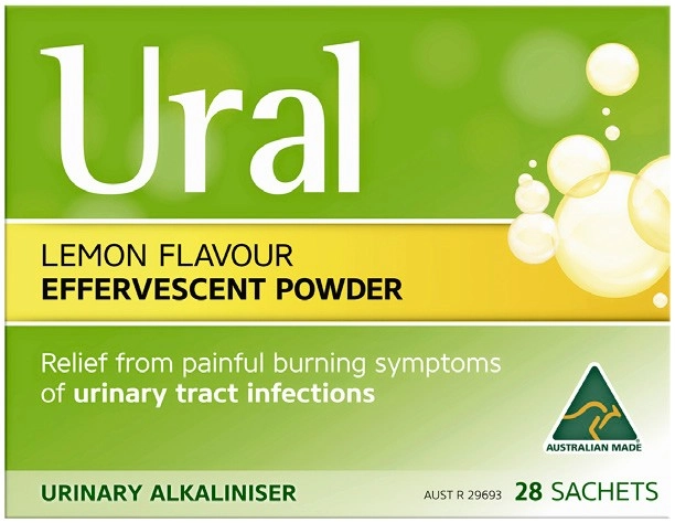 Ural Lemon Flavour Effervescent Powder 28 Sachets