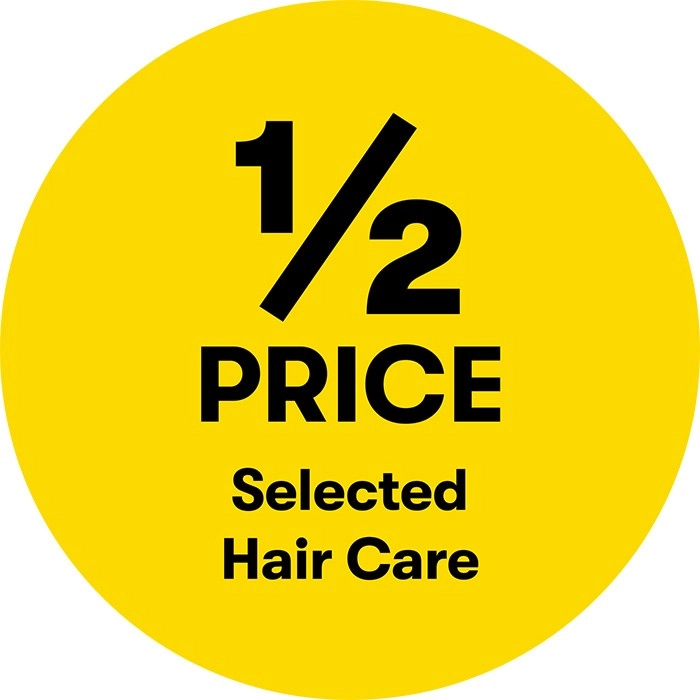 1/2 Price on Selected Hair Care