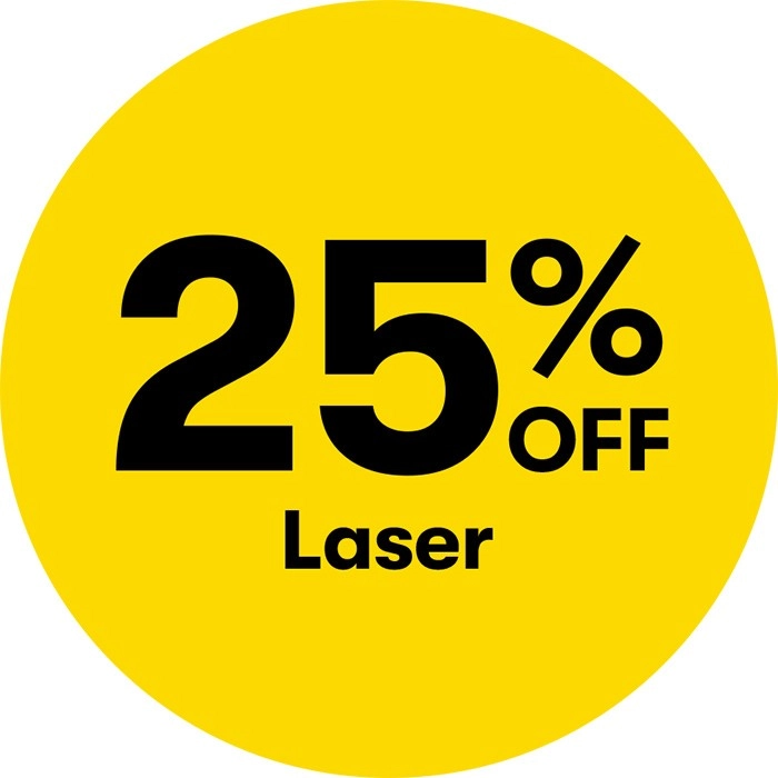 25% off Laser