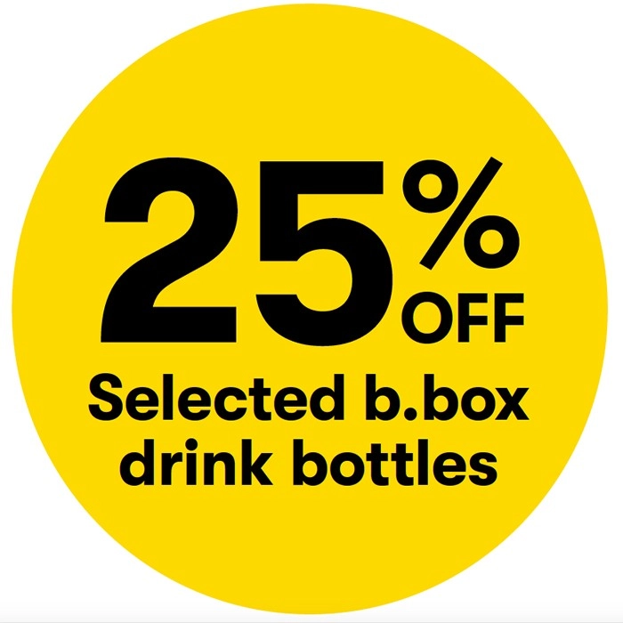 25% off Selected b.box Drink Bottles