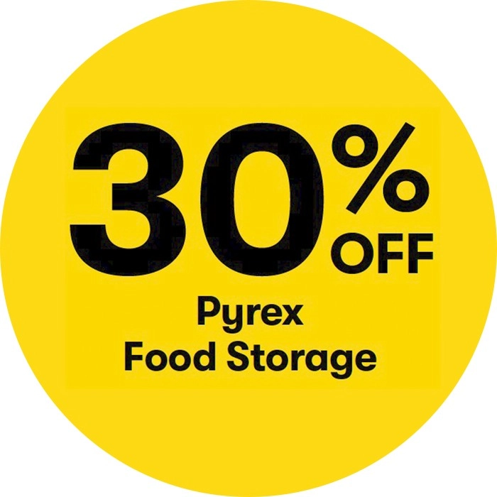 30% off Pyrex Food Storage