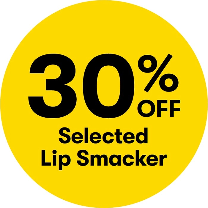 30% off Selected Lip Smacker