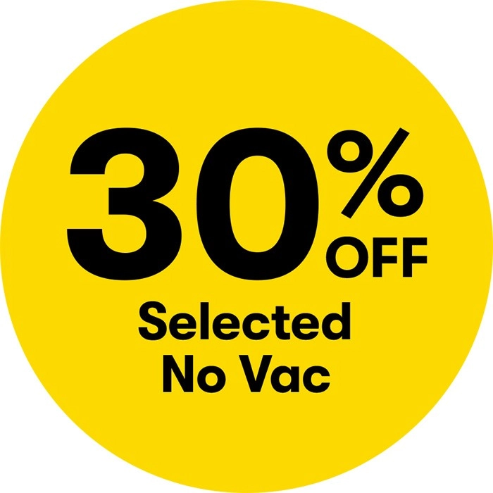 30% off Selected No Vac