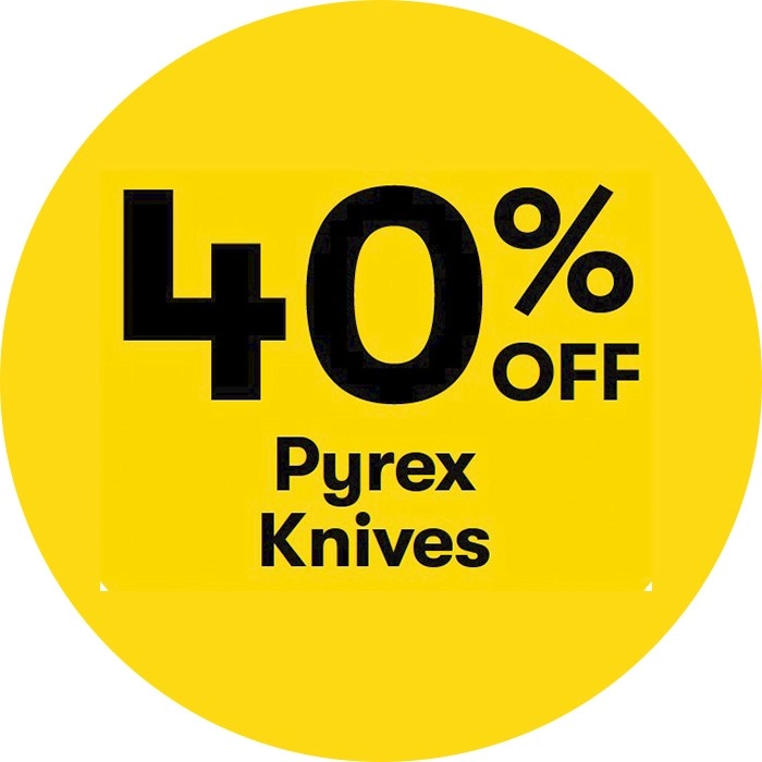 40% off Pyrex Knives