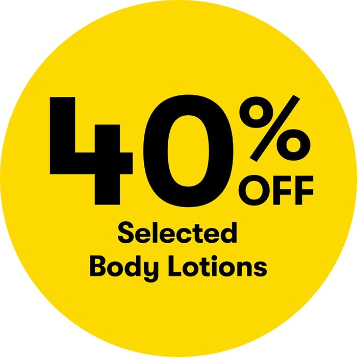 40% off Selected Body Lotions