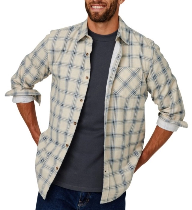 Allgood. Men’s Long Sleeve Flannel Shirt - French Oak