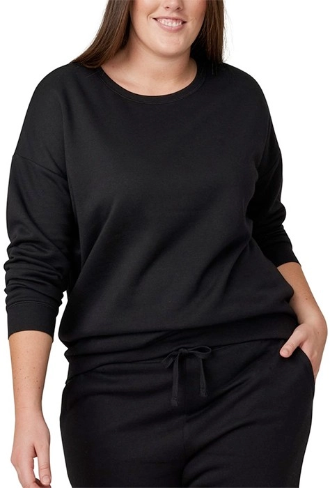 Avella Women’s Basic Fleece Sweatshirt - Black