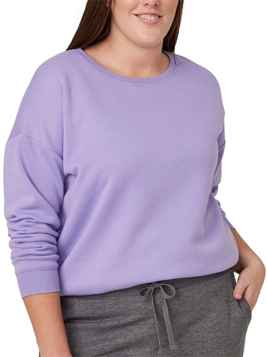 Avella Women’s Basic Fleece Sweatshirt - Purple