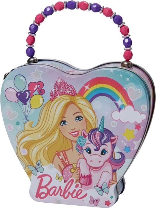 Barbie Handbag Heart Tin with Milk Chocolate Eggs 85g