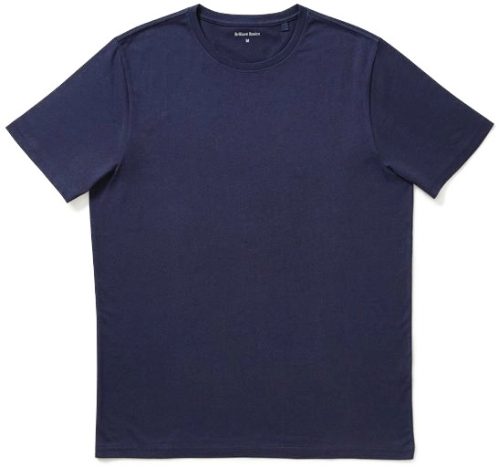 Brilliant Basics Men’s Basic Crew Neck Tee - Navy