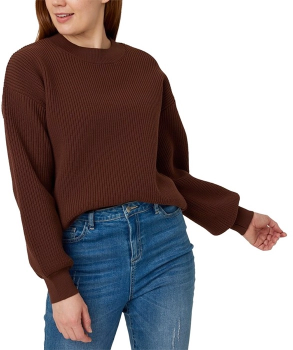 Brilliant Basics Women’s Loose Knit Jumper - Brown