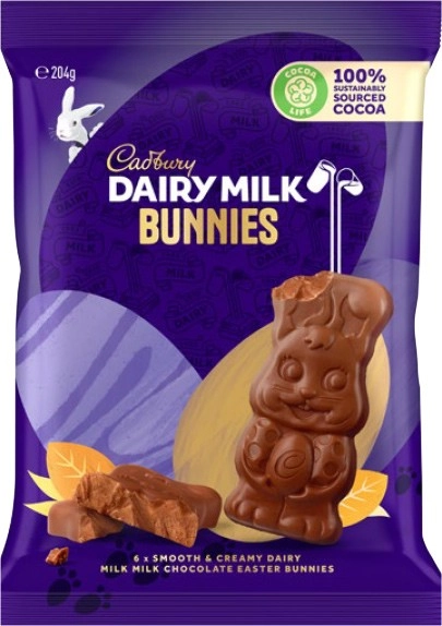 Cadbury Dairy Milk Bunny Sharebag 204g