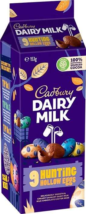 Cadbury Dairy Milk Hunting Hollow Eggs Carton 153g