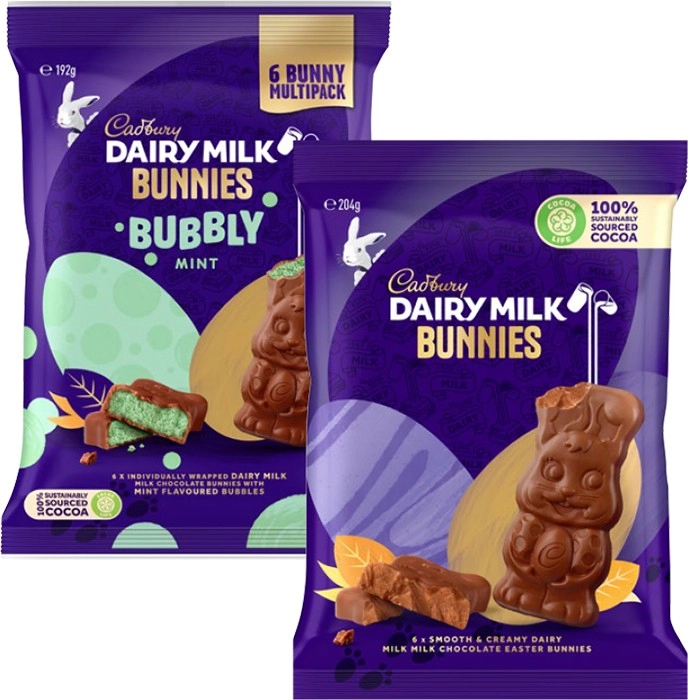 Cadbury Easter Bunny Sharepacks 192g-198g