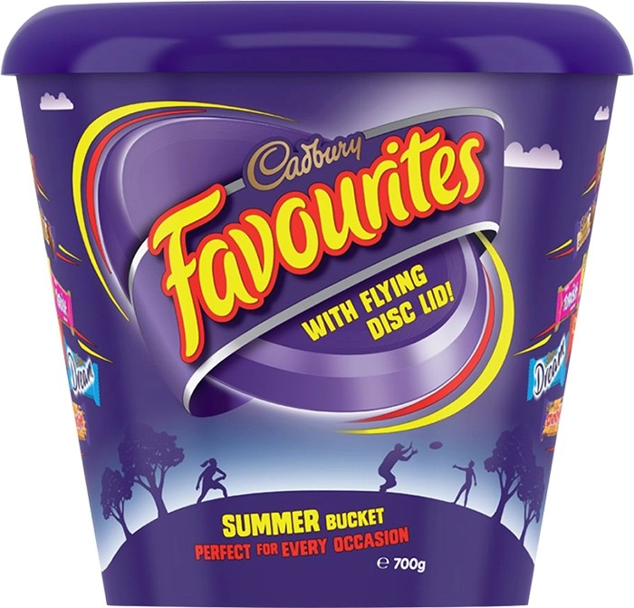 Cadbury Favourites Bucket with Flying Disc Lid! 700g