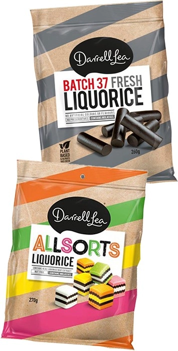 Darrell Lea Liquorice Allsorts 270g or Batch 37 Liquorice 260g