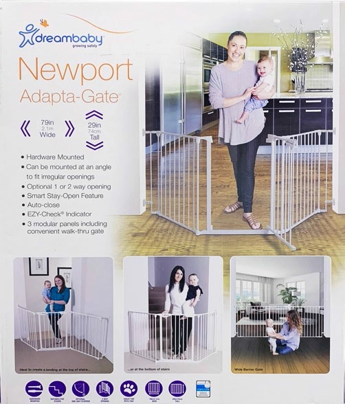 Dreambaby Newport Adapta- Gate - White