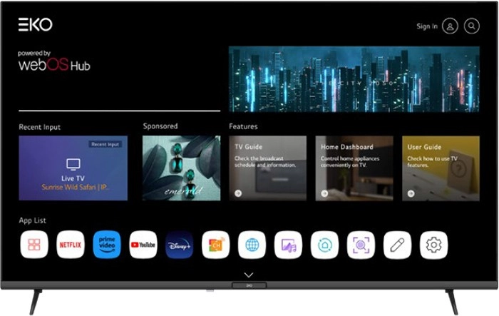 EKO 50" 4K Ultra HD TV with WebOS Hub