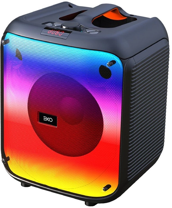 EKO 8-Inch Portable Party Speaker with Flame Lights