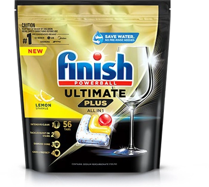 Finish 56-Pack Ultimate Plus All-In-One Dishwasher Tablets