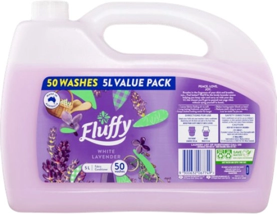 Fluffy Fabric Conditioner 5-Litre - White Lavender