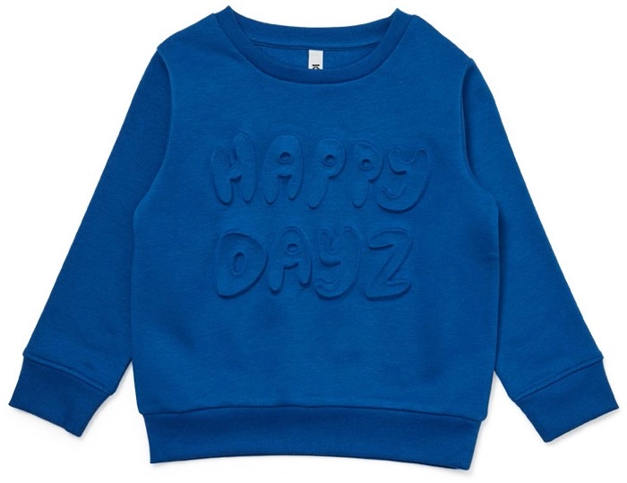 K-D Kids Embossed Sweatshirt - Bright Blue