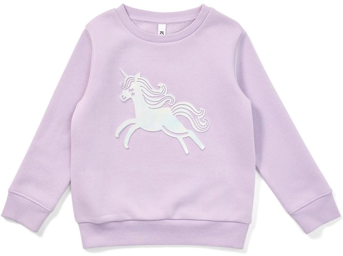 K-D Kids Embossed Sweatshirt - Pastel Lilac